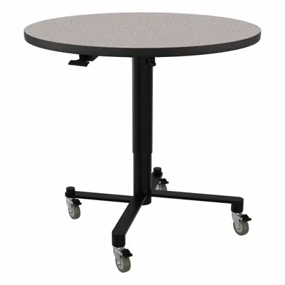 NATIONAL PUBLIC SEATING ACT136PBTMGY Adjustable-Height Cafe Table - Adjustable-Height Cafe & Breakroom Tables