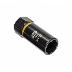 This 1/2" drive impact socket is designed for extracting damaged, rusted, or rounded fasteners. The deep 6-point Bolt Biter profile grips the fastener head for removal under high torque. Black oxide finish provides corrosion resistance. Typical applications include automotive repair, industrial maintenance, and heavy equipment service.