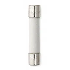 Very-fast-acting cylindrical fuse rated 15 A at 250 V AC. Non-indicating design with dimensions 1/4 in x 1 1/4 in. Used for overcurrent protection in industrial equipment such as control panels, power supplies, and automation systems.