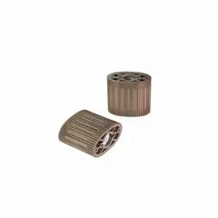 Replacement rotor gear set for industrial fuel-transfer pumps. Includes two bearings and two gears for restoring pumping efficiency in rotary-vane or gear-type pumps handling diesel, kerosene, or similar non-corrosive fluids. Suitable for field repairs on compatible pump models.