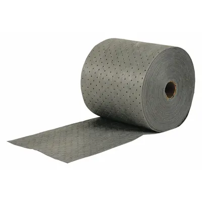 BRADY SPC ABSORBENTS Sorbent Roll, 15 in x 150 ft, Polypropylene, Gray, Box - Sorbent Rolls