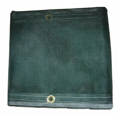 MAURITZON Mesh Tarp, 9.5 ft L x 7.33 ft W, Green, PVC Coated Vinyl, 10 oz/sq yd - Mesh Tarps