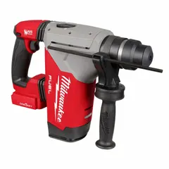 This cordless rotary hammer operates on 18V DC and features an SDS-Plus chuck with a maximum bit diameter of 1-1/8 in. It delivers 0-4,600 bpm in hammer-and-rotate mode and provides 3.6 ft-lb of impact energy. Suitable for drilling and chiseling in concrete, masonry, and stone for tasks such as anchor installation and conduit runs.