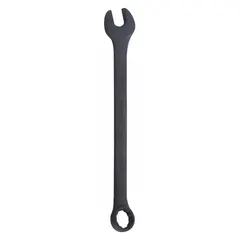 This SAE 12-point combination wrench is constructed from alloy steel with a black oxide finish. It features a 1-3/8 in head size and an overall length of 18-3/4 in, providing leverage for tightening or loosening fasteners in industrial maintenance, automotive repair, and mechanical assembly.
