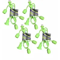 3 Socket String Light Fixture for Grow Lights, 4 Foot Length, PK4: 3 Lightheads, Medium (E26), 4 PK (MPN 601839)