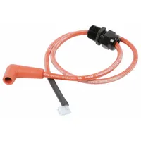 This ignitor cable is a replacement component for Vulcan Hart ovens. It connects the ignition system to support proper burner lighting in commercial cooking equipment. The cable is designed to restore function in compatible ovens