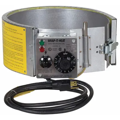 OEM APPROVED VENDOR TRX5H115 Pail Heater, 115V AC, 1500W, 200-400°F, for 5 gal Pails - Drum & Bucket Band Heaters