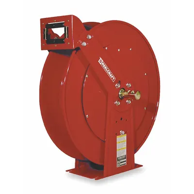 REELCRAFT Spring Return Hose Reel: 100 ft (3/8 in I.D.), 5,000 psi Max Op Pressure - Pressure-Washer Spring-Return Hose Reels