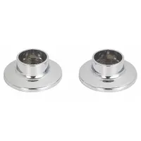 APPROVED VENDOR Rod Flange: 2 1/8 in Overall Wd, 7/8 in Overall Ht, Zinc, Chrome-Plated, 2 PK (MPN 4EEW8)