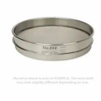 ADVANTECH Standard Stainless Steel Cloth Test Sieve: Stainless Steel, 8 in Outside Dia, 1 5/8 in Ht (MPN 4SS8H)