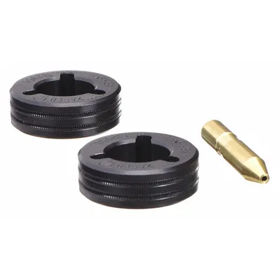 MILLER ELECTRIC 2-Roll Kit with Inlet Guide, 0.035 in V-Knurl - 2-Roll Kits with Inlet Guide for Miller