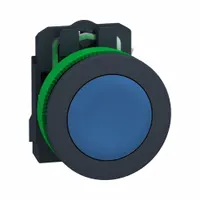 SCHNEIDER Flush Push Button Operator: Non-Illuminated, Flush Profile, Non-Metallic, 30 mm, 1NO (MPN XB5FA61)