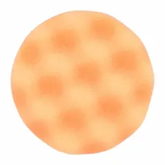 This orange foam finishing pad features a smooth texture and is designed for substrate surface finishing. With a 3 3/4 in outside diameter and 1/2 in thickness, it is rated for a maximum speed of 12,000 RPM. Compatible with equipment and machines, it is used for final finishing of painted or coated surfaces in automotive and industrial applications.