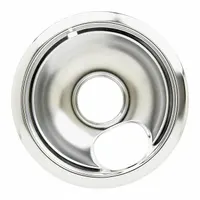 OEM replacement drip bowl for compatible GE ranges. Designed to catch spills and drips from cooktop burners, helping maintain a clean oven surface and preventing debris from reaching internal components