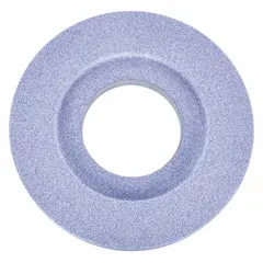 This NORTON recessed grinding wheel is designed for moderate-to-heavy grinding of tool steels. With dimensions 14" x 1 1/2" x 5" and a Type 5 design, it features a 32A46-KVBE specification and wheel hardness K. Suitable for industrial metalworking applications such as tool and die shops or manufacturing facilities.