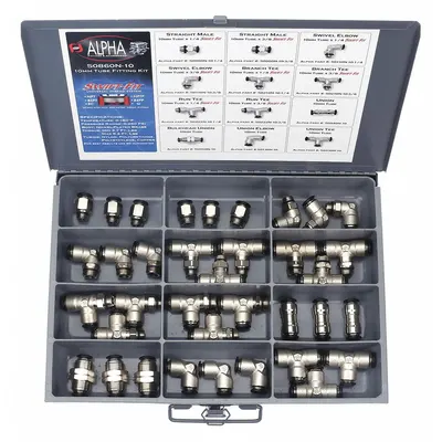 AIGNEP USA 50861N-10 Push-to-Connect Tube Fitting Kit - Push-to-Connect Tube Fitting Kits