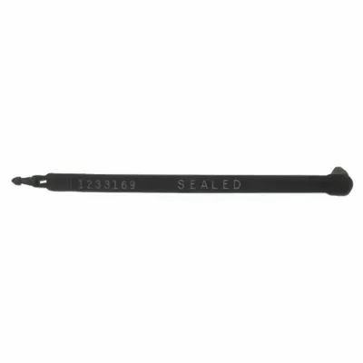 TYDENBROOKS Security Seal: Black, Plastic, 7 in Strap Lg, 3/8 in Strap Wd, 60 lb Breaking Strength - Plastic Strap Seals