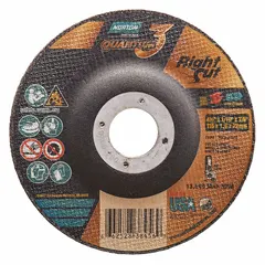 This depressed center cut-off wheel (Type 27) is designed for cool cutting of carbon and stainless steel. With a 4 1/2" diameter, 1/16" thickness, and 7/8" arbor hole, it features ceramic grain and 36 grit for aggressive cutting. Suitable for metal fabrication, maintenance, and repair applications requiring reduced heat buildup.