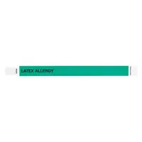 ID Wristband: Latex Allergy, 10 in Overall Lg, 3/4 in Overall Wd, Tyvek®, Green, 500 PK (MPN ALR-TP-35)