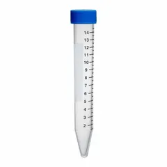 APPROVED VENDOR 15 mL Polypropylene Centrifuge Tube with Attached Screw Cap, Conical Bottom, Graduated, Natural