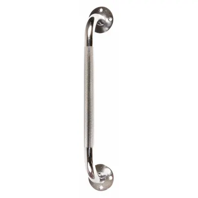 HEALTHSMART 16 in Chrome-Plated Steel Straight Grab Bar, 250 lb Capacity - Standard Grab Bars