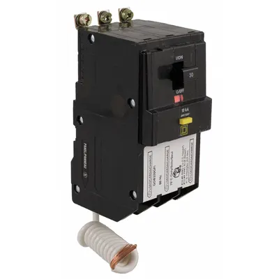 SQUARE D Miniature Circuit Breaker: 30 A, 120/208V AC, Three Phase, 10kA at 208/120V AC - QOB Series, Bolt-On Square D Miniature Circuit Breakers
