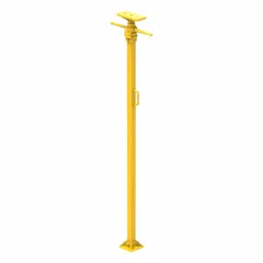 Ratcheting support brace with 5-ton capacity and 36-inch stroke length. Adjustable height from 78 inches minimum to 114 inches maximum. Used for temporary shoring and support in construction and industrial applications.