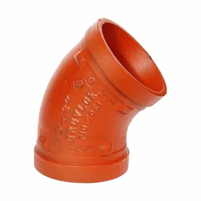 GRUVLOK 45° Grooved Pipe Elbow, 1 1/4 in x 1 1/4 in, Grooved x Grooved - Grooved Pipe Fittings
