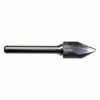 CLEVELAND C46347 is a 60° three-flute countersink with a 3/8 in body diameter, made of carbide. It is used for creating conical recesses for flat-head screws and deburring holes in metalworking applications. Suitable for precision chamfering on ferrous and non-ferrous materials in industrial machining and fabrication