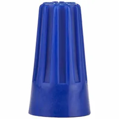 General-purpose twist-on wire connectors for splicing and terminating electrical wires. Accommodate wire combinations from (5) 22 AWG up to (1) 14 AWG with (1) 18 AWG. Rated 300 V. Blue color. Pack of 1000.