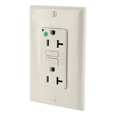 LEVITON GFI GFNT2-HGT Hospital Grade Decorator Duplex GFCI Receptacle - General Purpose Receptacles