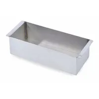 This stainless steel sand bath is a dry bath accessory for laboratory or industrial use. It provides uniform, indirect heating of containers or samples, suitable for evaporation, digestion, or incubation procedures. Overall width 2 1/2 inches, overall length 29 1/2 inches