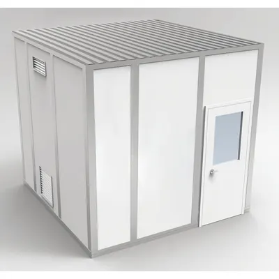 PORTA-FAB Modular Cleanroom 8CR1010: 10 ft x 10 ft x 10 ft, Steel Walls, STC 31 - Cleanrooms