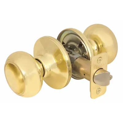 MASTER LOCK RU0403BOX Passage Knob Lockset, Brass, Rusk Style - Passage Knob Locksets
