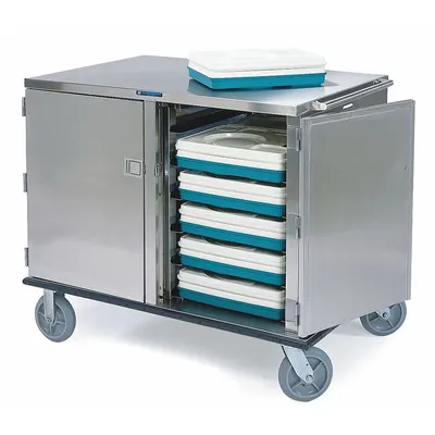 LAKESIDE Stainless Steel Meal Delivery Cart, 2 Doors, Non-Pass-Through, 41 in Ht - Stainless Steel Meal Delivery Carts