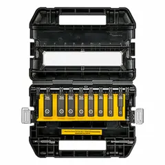 This 10-piece SAE impact socket set from DEWALT includes sockets ranging from 5/16 in to 3/4 in with a 3/8 in drive. The friction retention design secures sockets on impact wrenches. Suitable for fastening and loosening nuts and bolts in automotive, construction, and maintenance applications.