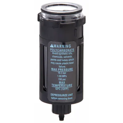 WILKERSON LRP-96-736 Replacement Bowl, Plastic, for LRP Series Air Lubricators - Replacement Bowls