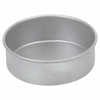 CHICAGO METALLIC 6 in Round Cake Pan, Aluminized Steel, Glazed, Closed Bead - Cake Pans