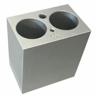 BENCHMARK SCIENTIFIC Dry Bath Block: Aluminum, 1 7/8 in Overall Wd, 2 3/4 in Overall Lg, 2 Wells (MPN BSH100-500)