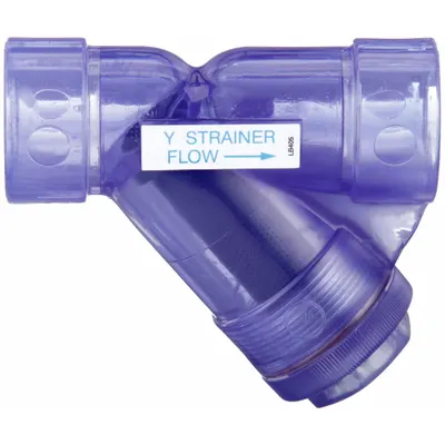 HAYWARD Y Strainer: 3/4 in, Socket, Mesh, 0.0313 in Screen Size, PVC, FPM - PVC Y Strainers