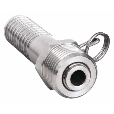 SANI-LAV Stainless Steel Faucet Sprayer Hose Adapter with Barb Inlet - Faucet Sprayer Hose Adapters