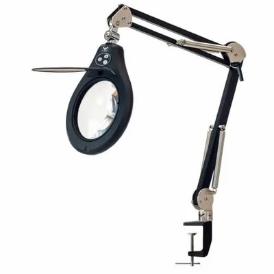 ACCU-LITE PLRO6-45-5D-B Desk-Clamp Magnifier Light, 2.25x, 880 lm, 45 in Arm - Desk-Clamp Magnifier Lights