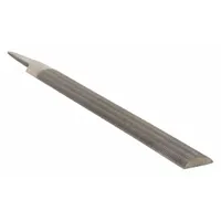 Machinists File: Double-Cut/Single-Cut, Single Edge Cut, Bastard Cut, 10 in Lg without Tang, 04995N