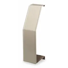 Steel wall sleeve accessory in beige for hydronic baseboard heater systems. Used as a trim and finishing component where the heater assembly passes through a wall. Compatible with TP14-03.