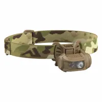 Rechargeable headlamp with 300 lm output, 75 m max beam, and 4 hr run time at max brightness. Features 2 light outputs including infrared mode for covert illumination. Uses 1 CR123 battery. Suitable for tactical, law enforcement, and outdoor hands-free use in low-light conditions
