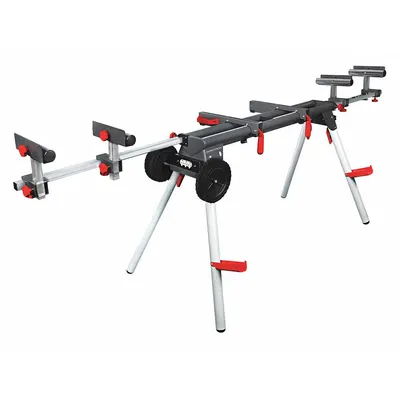 PROTOCOL Miter Saw Workstation: 123 5/8 in Lg, 57 13/16 in Wd, 40 1/2 in Ht - Miter Saw Stands & Workstations