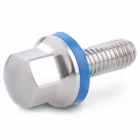 Fully threaded hex head bolt made from Grade 316L stainless steel with M5 thread and 10 mm length. Includes an FDA-approved pre-mounted sealing washer to prevent bacterial ingress. Suitable for hygienic applications requiring cleanable fastening in washdown environments