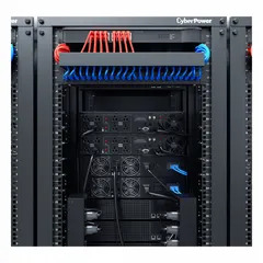 Single-phase line interactive UPS with 1,500 VA power rating. Accepts 90–140 V AC input and delivers regulated 120 V AC output. Provides battery backup and voltage regulation for connected equipment during power disturbances.