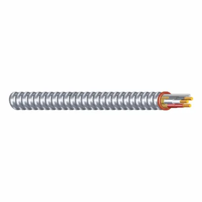 SOUTHWIRE Metal Clad Cable: 12 AWG, 3 Conductors, Copper, 250 ft, Aluminum, Std - Armored Cables with Bonded Aluminum Wires