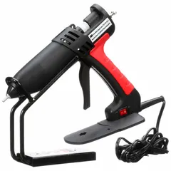This corded hot melt applicator gun features manual feed and a finger trigger actuator, delivering a 2.6 lb/hr output rate. It operates on 110 to 230 V and is UL-listed. Suitable for applying hot melt adhesive in packaging, assembly, and product manufacturing.